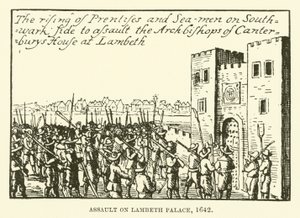 Assaut sur le palais de Lambeth, 1642 - English School